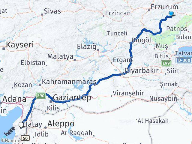 Karayazı Hatay Arası Kaç Km - Yol Tarifi