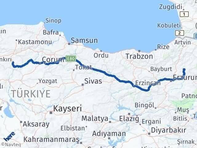 Narman Çankırı Arası Kaç Km - Yol Tarifi