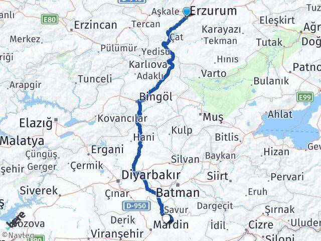 Erzurum Ömerli Arası Kaç Km - Yol Tarifi