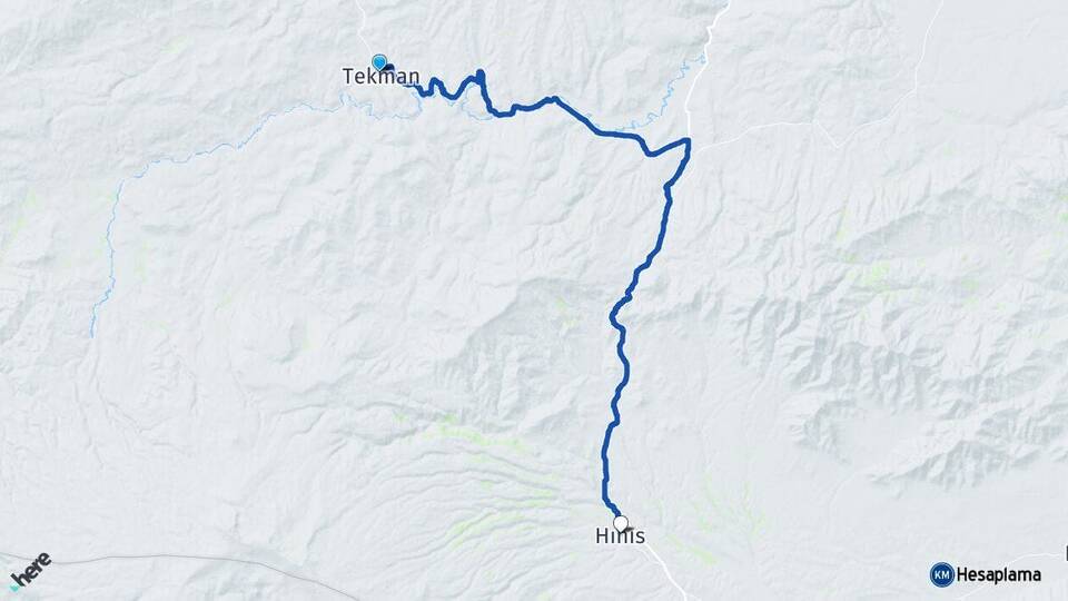 Erzurum Tekman Hınıs Arası Kaç Km - Yol Haritası