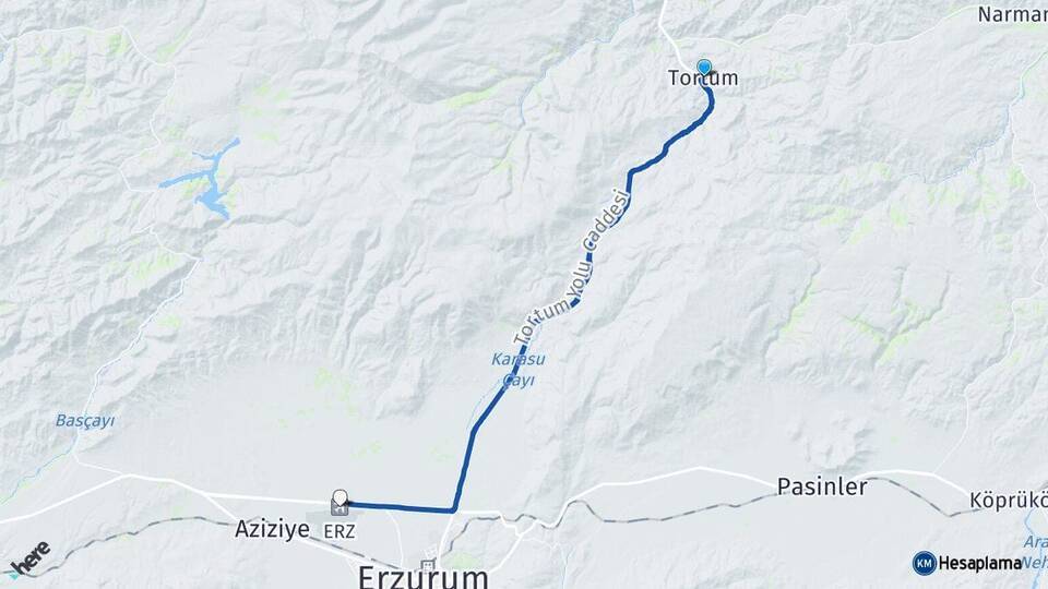 Tortum Erzurum Havalimanı Arası Kaç Km - Yol Tarifi