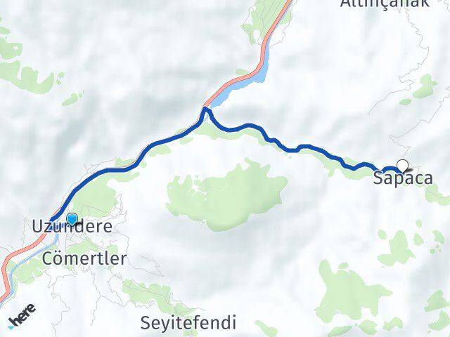 Erzurum Uzundere Sapaca Uzundere Arası Kaç Km - Yol Haritası