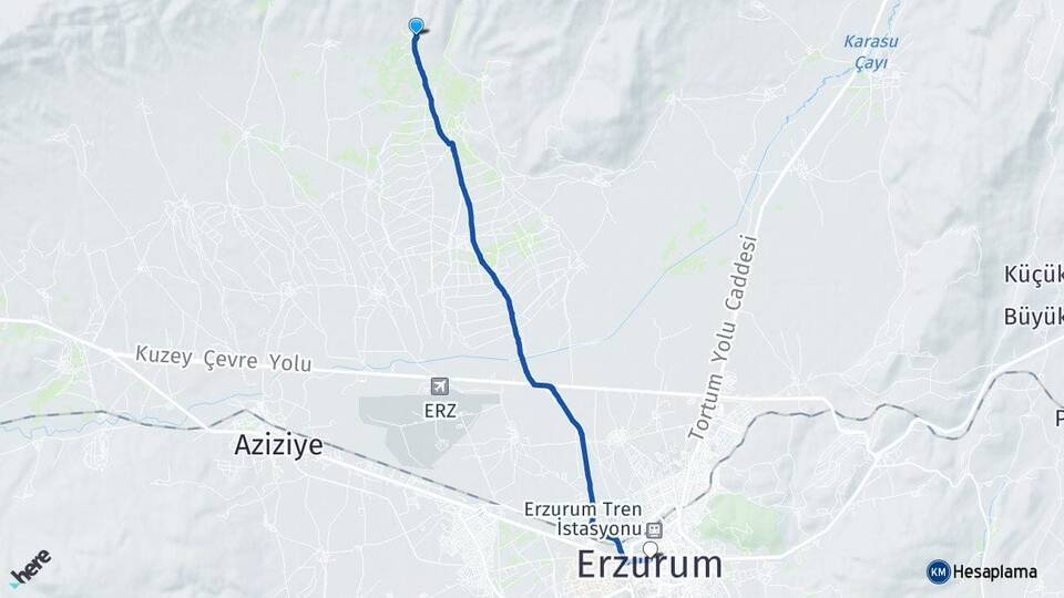 Arıbahçe Erzurum Arası Kaç Km - Yol Tarifi