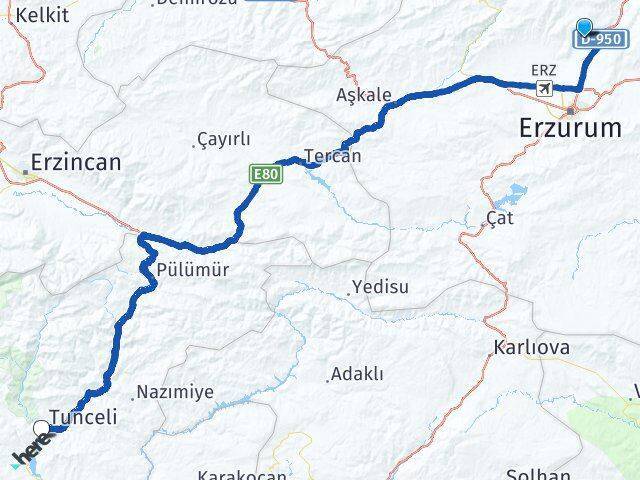 Kırmızıtaş Atatürk Üniversitesi Arası Kaç Km - Yol Tarifi