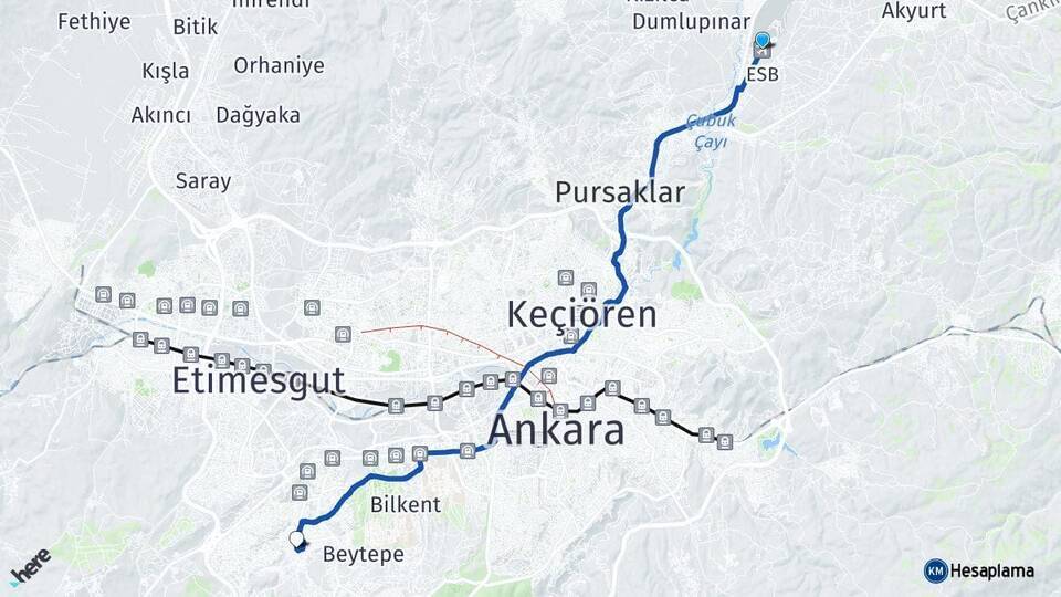 Esenboğa Havalimanı Alacaatlı Arası Kaç Km - Yol Tarifi