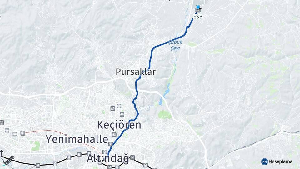 Esenboğa Havalimanı Ankara Tren Garı Arası Kaç Km - Yol Tarifi