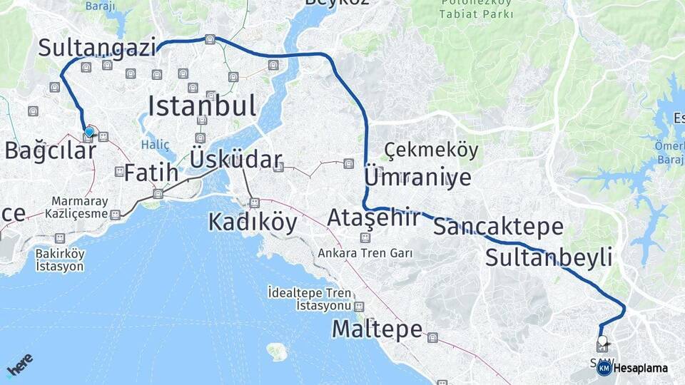 Esenler Otogarı Sabiha Gökçen Havalimanı Arası Kaç Km - Yol Tarifi