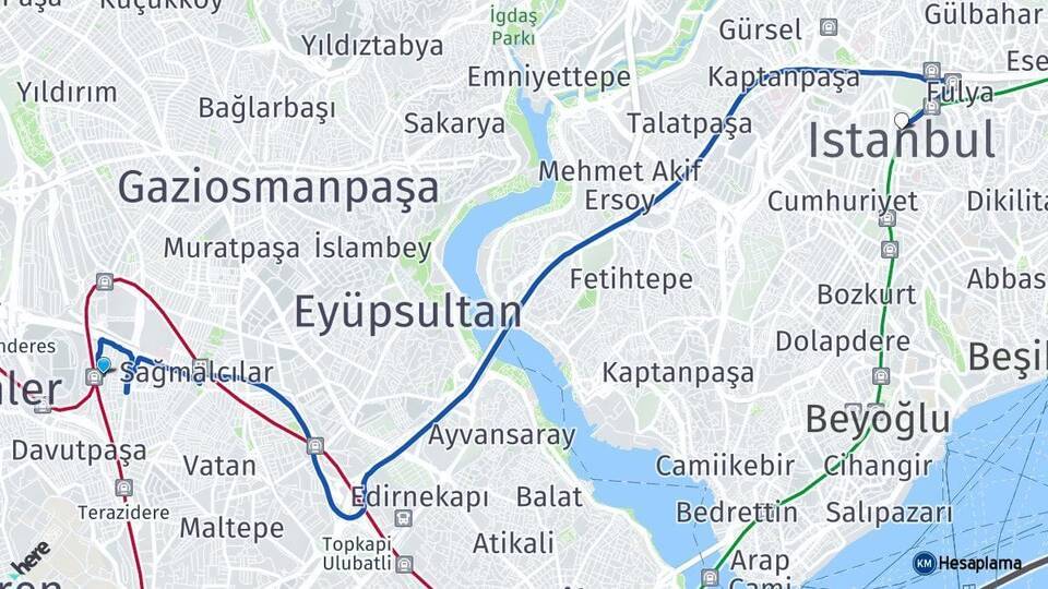 Esenler Otogarı Şişli Arası Kaç Km - Yol Tarifi