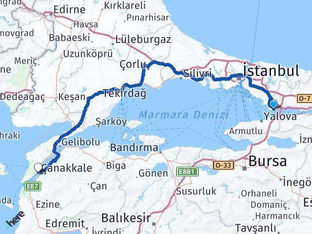 Eskihisar Feribot İskelesi Çanakkale Arası Kaç Km - Yol Tarifi