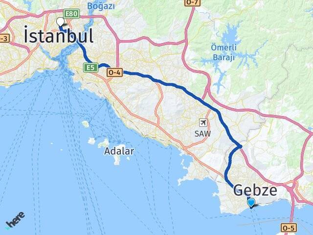 Eskihisar Feribot İskelesi Kuştepe Arası Kaç Km - Yol Tarifi