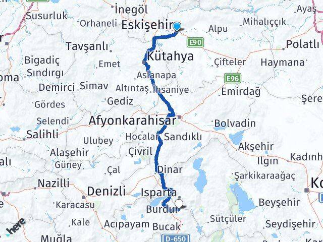 Eskişehir Ağlasun Arası Kaç Km - Yol Tarifi