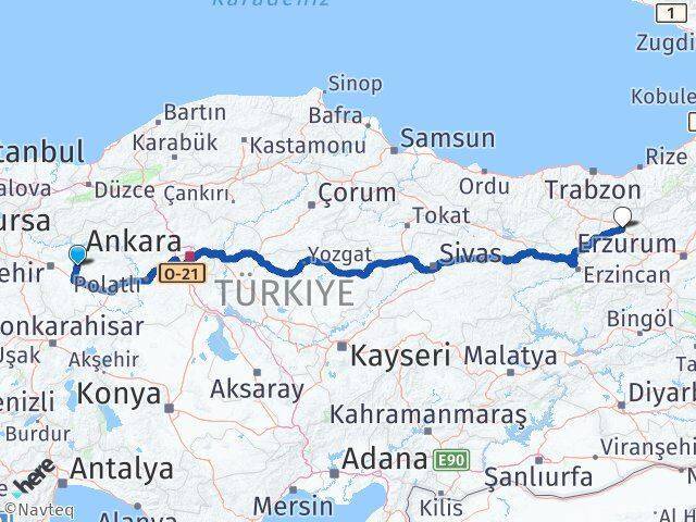 Alpu Bayburt Arası Kaç Km - Yol Tarifi