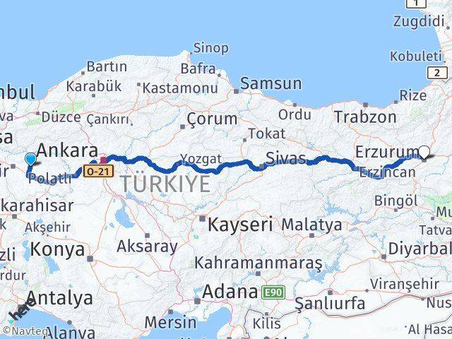 Alpu Erzurum Arası Kaç Km - Yol Tarifi
