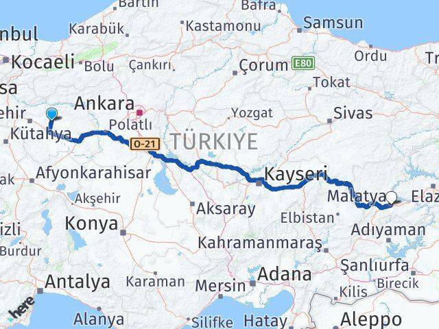 Alpu Malatya Arası Kaç Km - Yol Tarifi