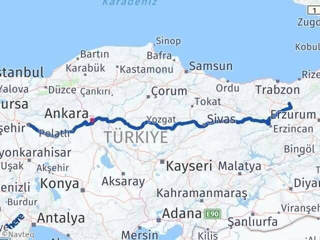 Eskişehir Aydıntepe Bayburt Arası Kaç Km - Yol Haritası