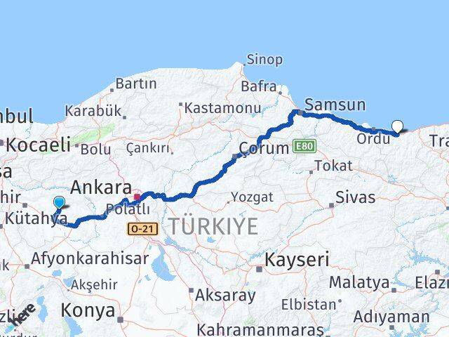 Beylikova Giresun Arası Kaç Km - Yol Tarifi