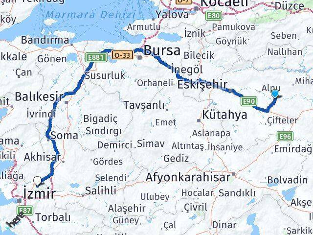 Beylikova Manisa Arası Kaç Km - Yol Tarifi