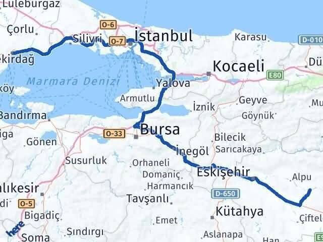 Beylikova Tekirdağ Arası Kaç Km - Yol Tarifi