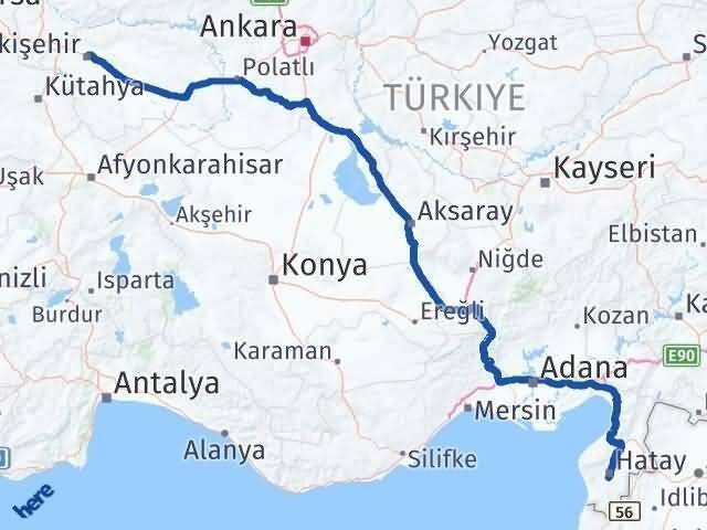 Eskişehir Defne Arası Kaç Km - Yol Tarifi