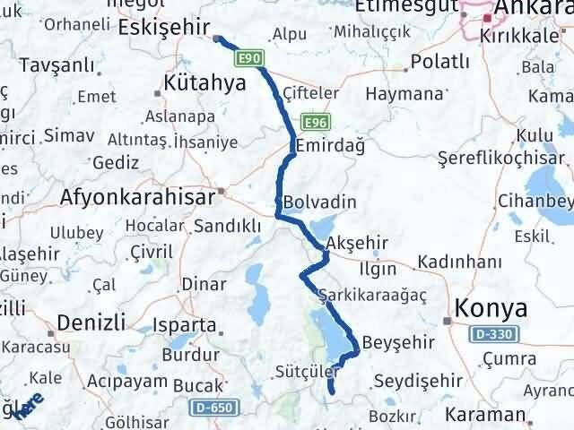 Eskişehir Derebucak Arası Kaç Km - Yol Tarifi