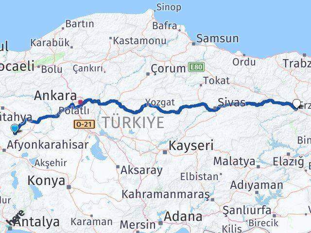 Han Erzincan Arası Kaç Km - Yol Tarifi