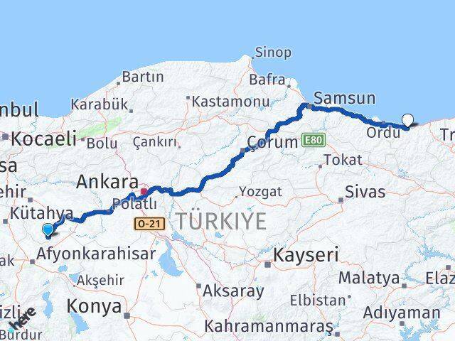 Han Giresun Arası Kaç Km - Yol Tarifi