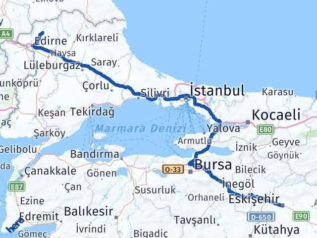 Eskişehir Lalapaşa Arası Kaç Km - Yol Tarifi