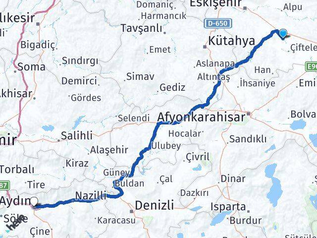 Mahmudiye Aydın Arası Kaç Km - Yol Tarifi