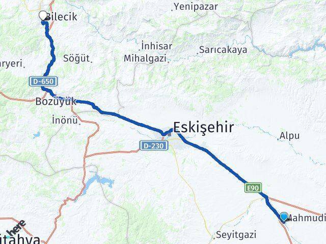 Mahmudiye Bilecik Arası Kaç Km - Yol Tarifi