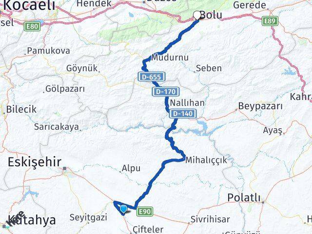 Mahmudiye Bolu Arası Kaç Km - Yol Tarifi