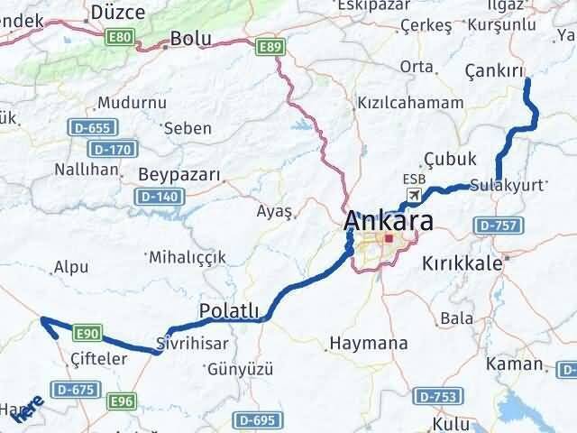 Mahmudiye Çankırı Arası Kaç Km - Yol Tarifi