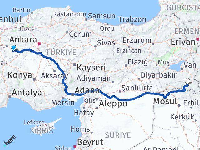 Mahmudiye Hakkari Arası Kaç Km - Yol Tarifi