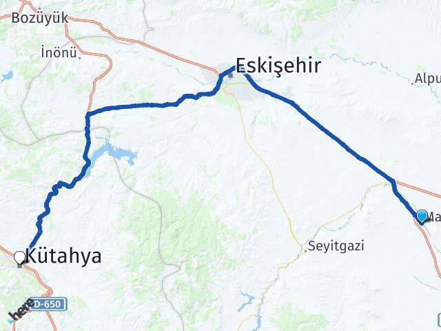 Mahmudiye Kütahya Arası Kaç Km - Yol Tarifi
