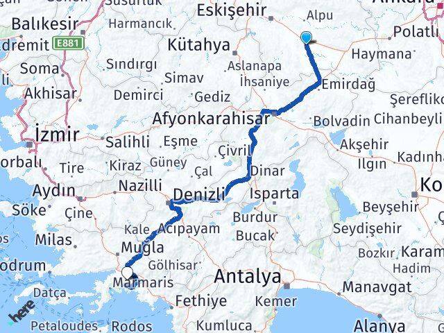Mahmudiye Muğla Arası Kaç Km - Yol Tarifi