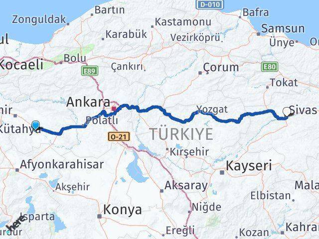 Mahmudiye Sivas Arası Kaç Km - Yol Tarifi