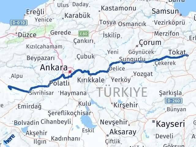 Mahmudiye Tokat Arası Kaç Km - Yol Tarifi