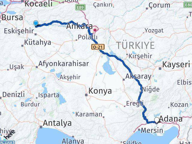 Mihalgazi Adana Arası Kaç Km - Yol Tarifi