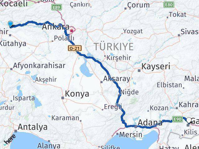 Mihalgazi Gaziantep Arası Kaç Km - Yol Tarifi