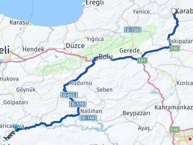 Mihalgazi Karabük Arası Kaç Km - Yol Tarifi