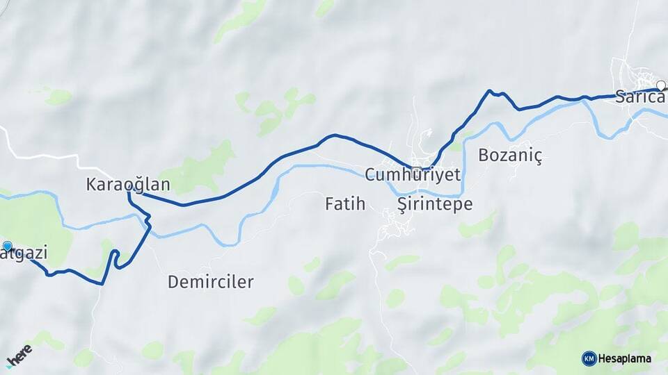 Eskişehir Mihalgazi Sarıcakaya Arası Kaç Km - Yol Haritası