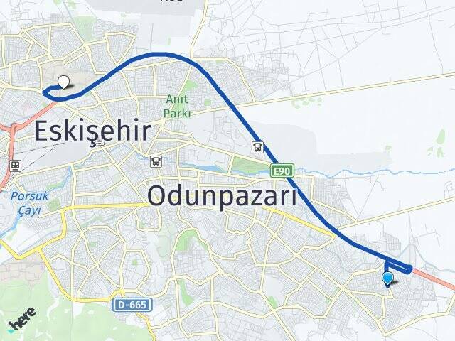 71 Evler Anadolu Üniversitesi Arası Kaç Km - Yol Tarifi
