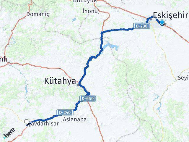 71 Evler Çavdarhisar Arası Kaç Km - Yol Tarifi