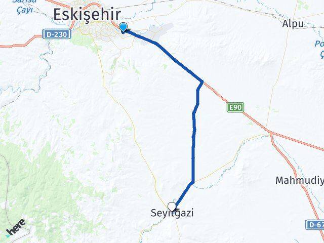 71 Evler Seyitgazi Arası Kaç Km - Yol Tarifi