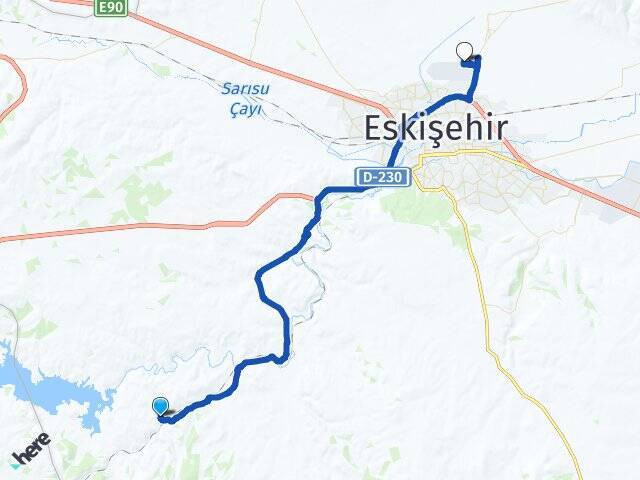 Akkaya Eskişehir Teknik Üniversitesi Arası Kaç Km - Yol Tarifi