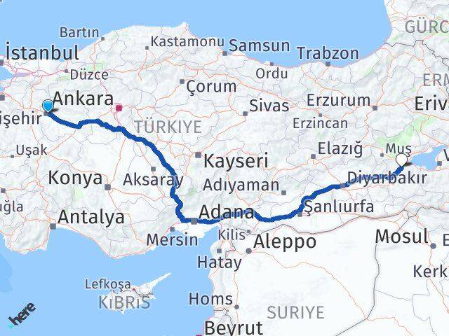 Odunpazarı Bitlis Arası Kaç Km - Yol Tarifi