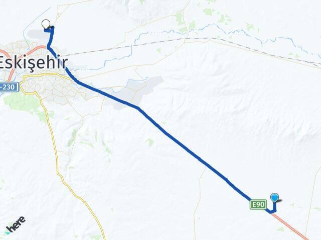 Harmandalı Eskişehir Teknik Üniversitesi Arası Kaç Km - Yol Tarifi