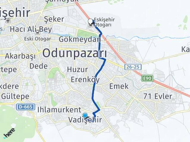 Vadişehir Eskişehir Otogarı Arası Kaç Km - Yol Tarifi