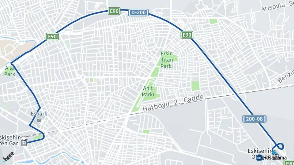 Eskişehir Otogarı Eskişehir Tren Garı Arası Kaç Km - Yol Tarifi