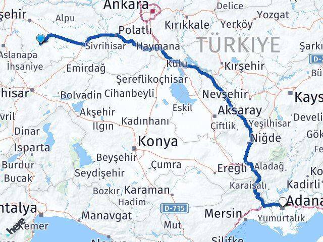 Seyitgazi Adana Arası Kaç Km - Yol Tarifi