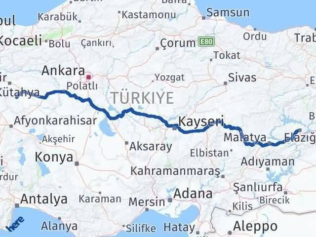 Seyitgazi Elazığ Arası Kaç Km - Yol Tarifi